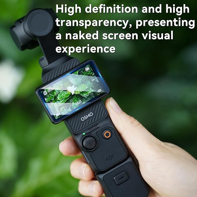 2 Lens Protector + 2 LCD Screen Protector for DJI Osmo Pocket 3,Ultra Clear Scratch Resistant Tempered Glass Film,9H Hardness,Touch Sensitive for DJI Pocket3