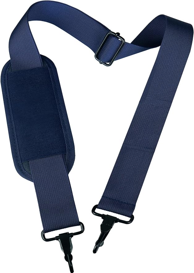 Shoulder Strap, Durable 55" Universal Replacement Laptop Shoulder Strap, Adjustable Comfortable Belt with Metal Hooks for Briefcase, Computer Messenger Bag, Laptop Case Luggage/Duffel/Camera, (Blue)