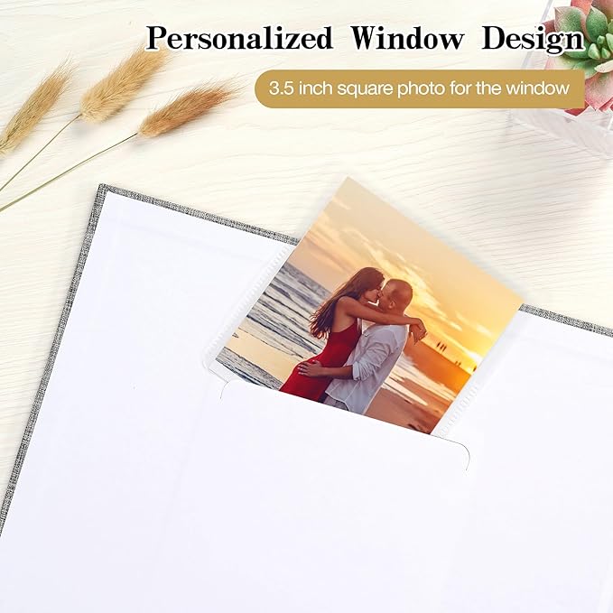 Mublalbum 8.5x11 Inch DIY Scrapbook Photo Album with 40 Plastic Sleeves 80 Pages Top-Loading Protectors, Linen Cover 3-Ring Binder for Baby Wedding Travel and DIY Projects (Pink)