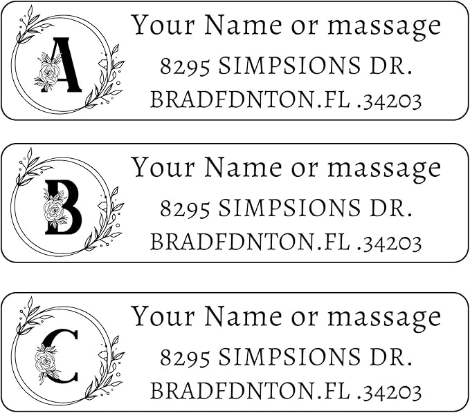 LINMAGCO Personalized Return Address Labels Clear 500 Pcs Mail Labels for Envelopes Weddings Self Adhesive Rectangle Elegant Name Stickers…