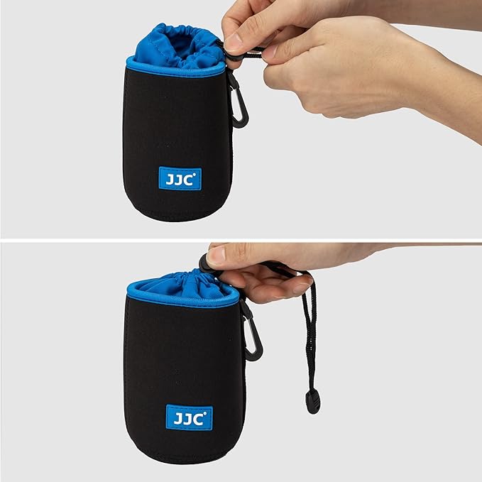 JJC Drawstring Neoprene Camera Lens Pouch Case, Protective Lens Bag for DLSR Mirrorless Lenses Up to 3.9 x 11.0" (D X H) for Canon EF 70-200mm EF 100-400mm EF 70-300mm AF-S 70-200mm and More
