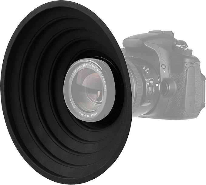 Camera Lens Hood Collapsible Reversible Filter Thread Rubber Digital Hood DSLR Cap Shade (For 70-90mm Lens)