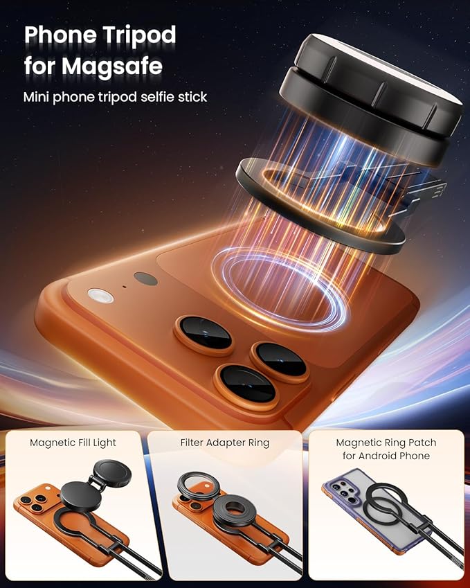 Magnetic Phone Tripod Smartphone Stand for Magsafe Tripod Phone Mount Selfie Stick for iPhone for Magsafe Accessories