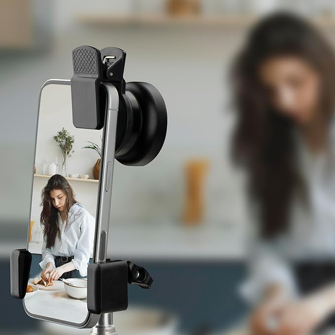 0.6X Wide Angle & Macro Lens for Smartphone - 20x Macro Phone Lens, Aluminum Clip-On for Live Stream/Vlog/Photography