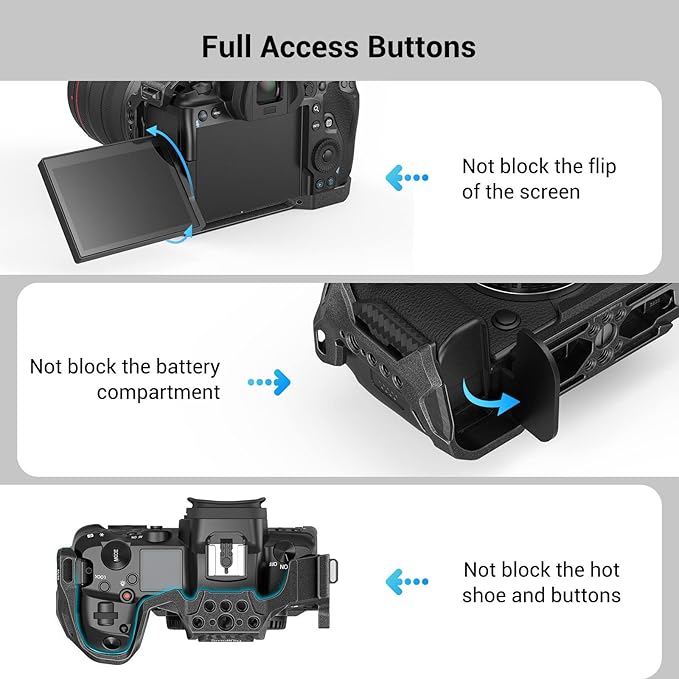 SmallRig R5 R5 C R6 Cage Kit for Canon R5 R5 C R6 Mirrorless Camera with Top Handle and Dedicated Cable Clamp, Aluminum Alloy Cage for Canon R5 R6 R5 C Camera 3234