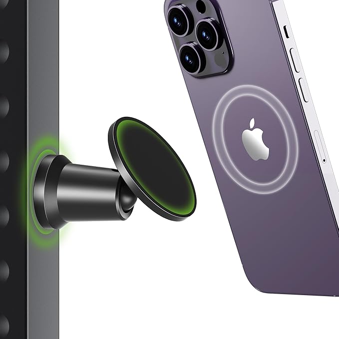 elitehood Dual Magnetic Phone Holder for Gym [20 Strongest Magnets], 360 Rotation Magnetic Gym Phone Mount, for Magsafe Gym Mount Magnet Compatible with iPhone 15 14 13 12 Pro Max Plus Mini