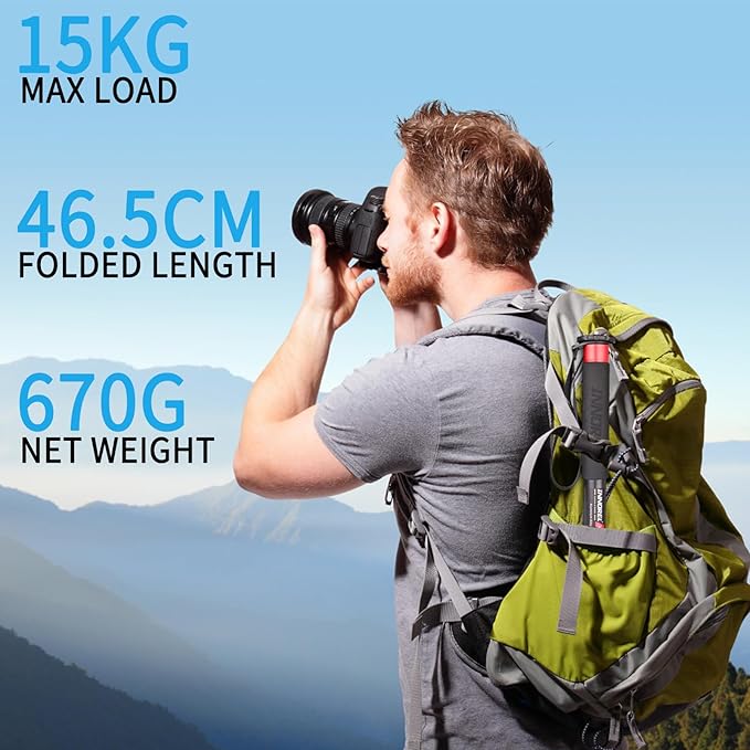66.9in/170cm Camera Monopod INNOREL VM80A Aluminum Alloy Portable Compact Lightweight Travel Monopod with Fast Flip Lock for Canon Nikon Sony DSLR Camera Video Camcorder DV Photography Load 33lbs/15kg
