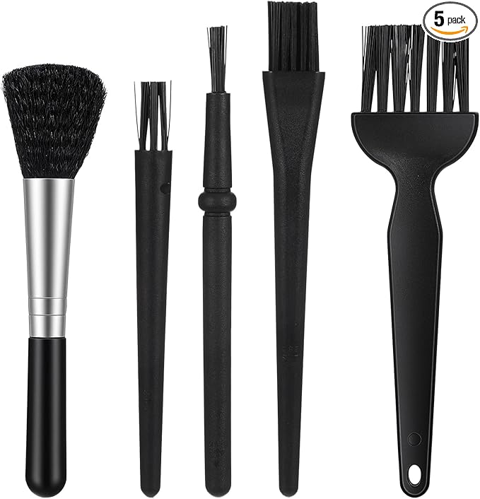 5 Pcs Keyboard Cleaning Brush, 5.5 Inch Anti Static Brush, Computer Laptop Keyboard Small Space, Dust Cleaning (Black)