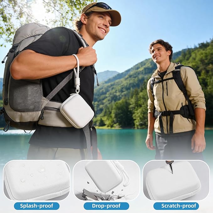Roseliya Digital Camera Case Compatible with CAMKORY Digital Point and Shoot/for KODAK PIXPRO FZ45/55 16MP Vlogging/for VAHOIALD FHD 1080P/for IWEUKJLO/for Nsoela, Holder for SD Card More (White)