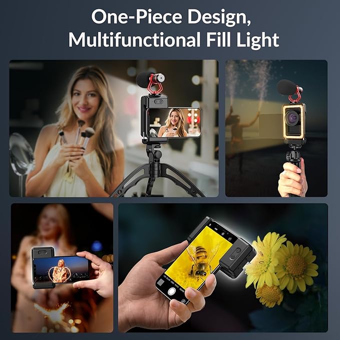 APEXEL 15X Macro Lens for iPhone with LED Fill Light, Samsung, Android Phone, with Universal Lens Clip Attachment (Fits for Almost Smartphone)
