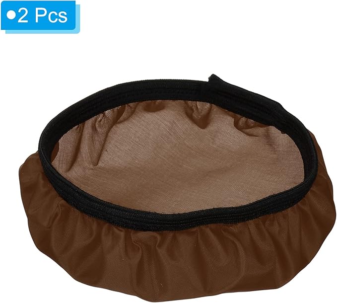PATIKIL 7" 18cm Soft Diffuser Lamp Cover, 2 Pack Cloth Diffuser Strobe Reflector Lamp Sock for Flash Light Beauty Dish Photography Studio, Brown