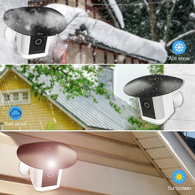Sun Rain Shade Cover Compatible only with Spotlight Camera Plus (1-Pack，Black)