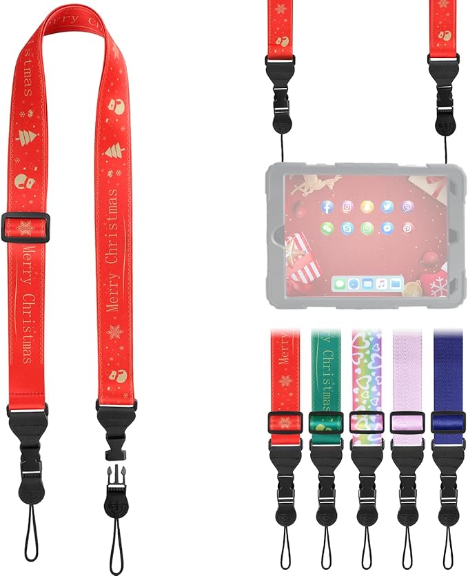 Christmas iPad Strap, Adjustable Camera Neck Strap, Comfortable Shoulder Strap for Bags, Cellphone Tablet, Camera, Binocular, An Excellent Christmas Gift Choice -Green