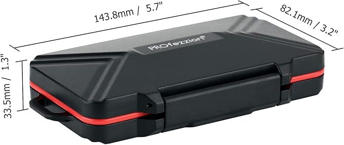 PROfezzion 24 Slots SD Card Holder, Water-Resistant & Anti Shock Designed for SD Card Case, Memory Card Case for 12 SD/SDHC/SDXC Cards Storage &12 CFexpress Type-A for Sony Camera