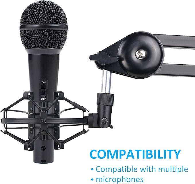 SUNMON Mic Shock Mount Holder for Diameter 28mm-31mm Dynamic Microphone to Reduces Vibration and Shock Noise, Suitable for AT2005-USB, XM1800S, E835 Mic