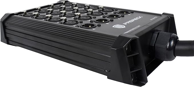 PRORECK 16-Channel Low Profile XLR Send Circuit Board Snake Cables, XLR Splitter Cable for Live, Recording, Stage, Studio, 50 Feet Long