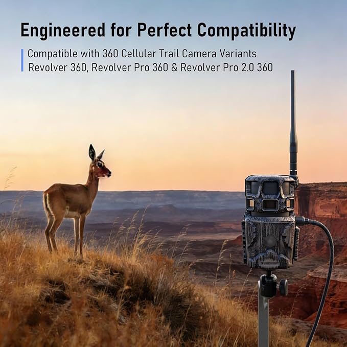 Runpower 6500mAh Capacity Rechargeable Lithium Battery Pack for Stealth Cam 360, Revolver, Pro & Pro 2.0 Cellular Trail Cameras, Includes USB Cable