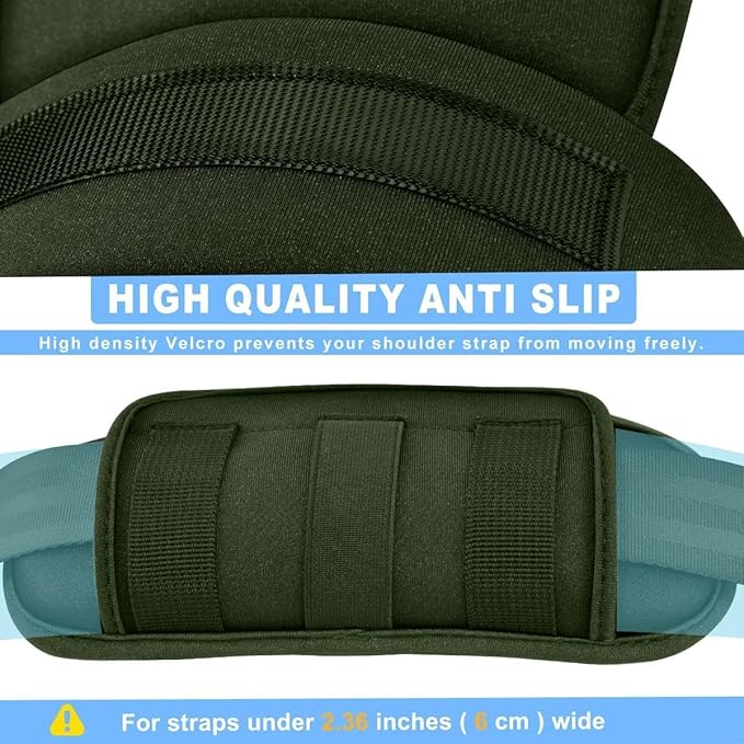 ZINZ 2-Pack Tactical Shoulder Pad, Ultra-Thick Comfort Cushion for Vest Straps, Backpacks, Breathable & Shock-Absorbing,Army Green
