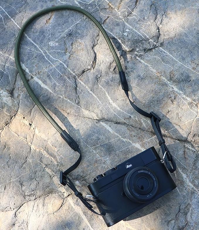 HITHUT Quick Release Camera Neck Strap Shoulder Strap Belt for Mirrorless Digital Cameras Climbing Rope with Quick Release QD Loops Connector with O-Ring Adjustable Length 30-53inch Green