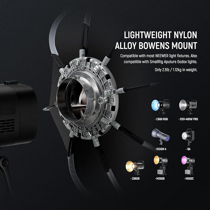 NEEWER 35"/90cm Octagonal Softbox, Quick Release Bowens Mount Softbox with Honeycomb Grid, Light Diffusers, Bag for RGB CB60 CB60B CB200B MS60B MS60C MS150B S101-300W/400W Pro Vision 4 Q4, NS35P
