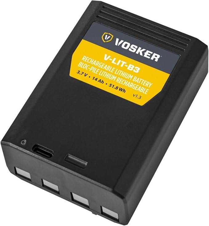Vosker Extra Rechargeable Lithium Battery Pack for V300 & VKX Mobile Security Cameras, Long Lasting Lithium Battery, Fast Charge 14 000mAh Capacity, Weather Resistant