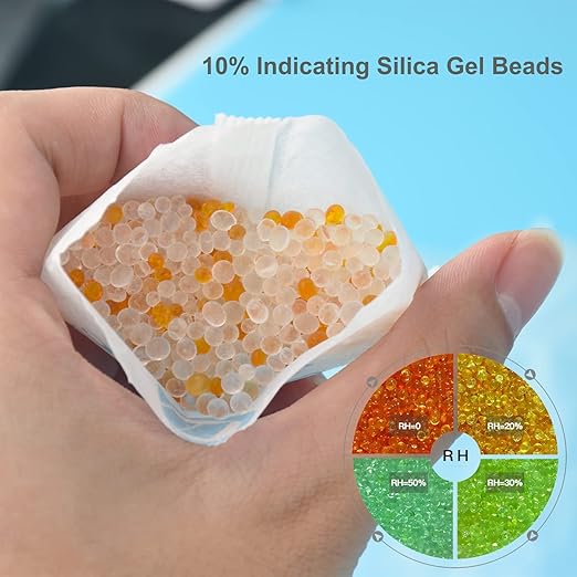 300Pcs 3 Gram Desiccant Packs, Food Safe Silica Packets,Indicating Silica Gel, Moisture Absorbering for Food Storage