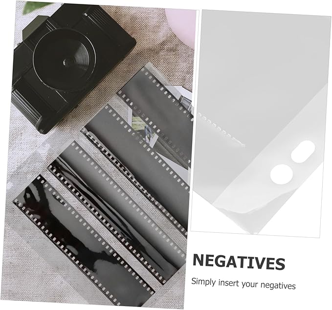 Professional Negative Film Sleeves 10pcs Heavy Duty Archival Photo Sleeves Waterproof Document Bags Fit Standard Binders for Storage