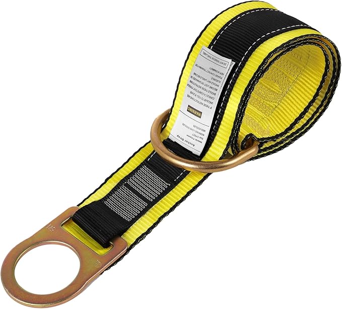 TRSMIMA Safety Strap Fall Protection - 3ft 4ft 6ft Cross Arm Strap Anchor Strap Anchorage Lanyard D Ring for Safety Harness