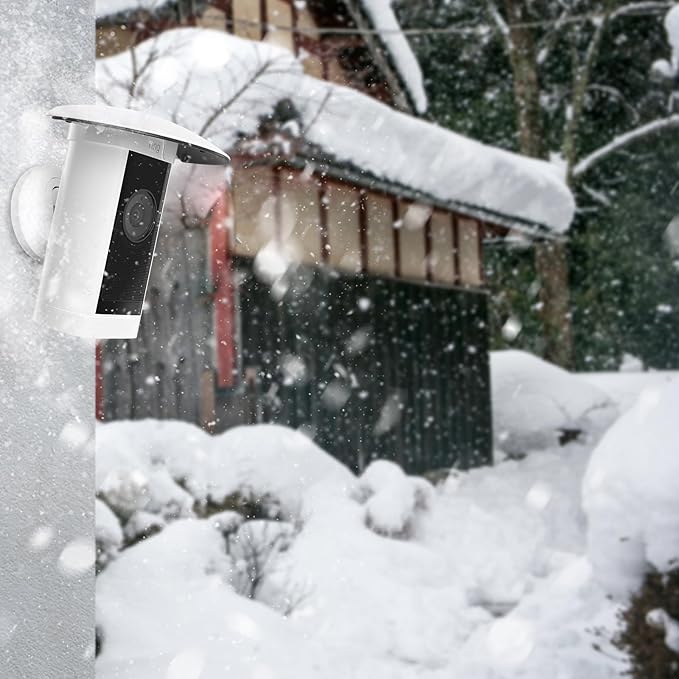 HOLACA Sun Rain Shade Camera Cover for Stick Up Cam Pro, Camera Shield for Resistant UV (White)