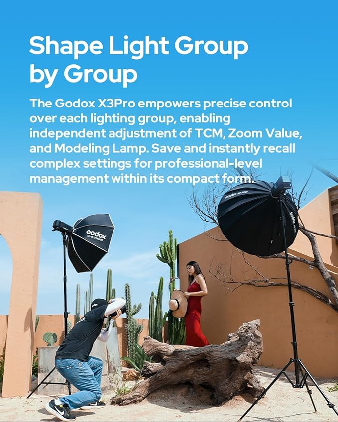 Godox X3 Pro F X3Pro F TTL Wireless Flash Trigger (𝐗𝟑-𝐅 𝐔𝐩𝐠𝐫𝐚𝐝𝐞) for Fujifilm Camera with Bluetooth APP Control & Camera Shutter Release, 2.4‘’ Color Touchscreen Transmitter