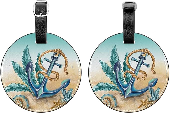 2 Pack Anchor Luggage Tag with Name ID Card Perfect to Quickly Spot Luggage Suitcase