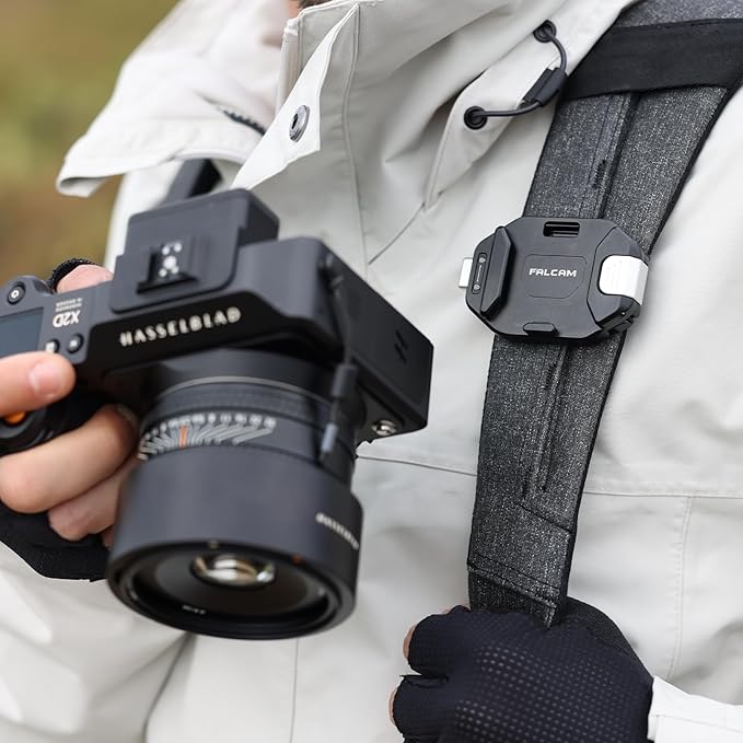 ULANZI F38 Camera Backpack Strap Base Mount Clip Quick Release for Backpack Straps V2, QR Plate Camera Tripod Mount