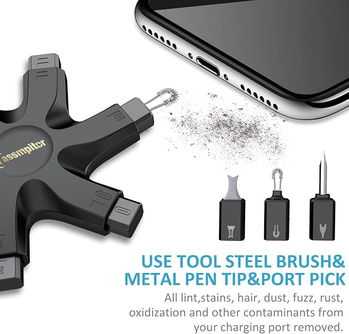 for iPhone Cleaning Kit Phone Port Cleaner, Cleaner Kit for AirPod iPhone Pro Max, Cleaning Putty for Cell Phone Charging Port Lightning Charger Connector Cable Speaker, Repair Restore Tool