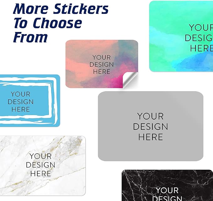 100 Custom Vinyl Stickers - Upload Your own Image, Text, Design, Logo - Personalized Logo Labels for Handmade, Packaging, Bottle, Jars, Candle, Brand Stickers (Rose, 6x4)