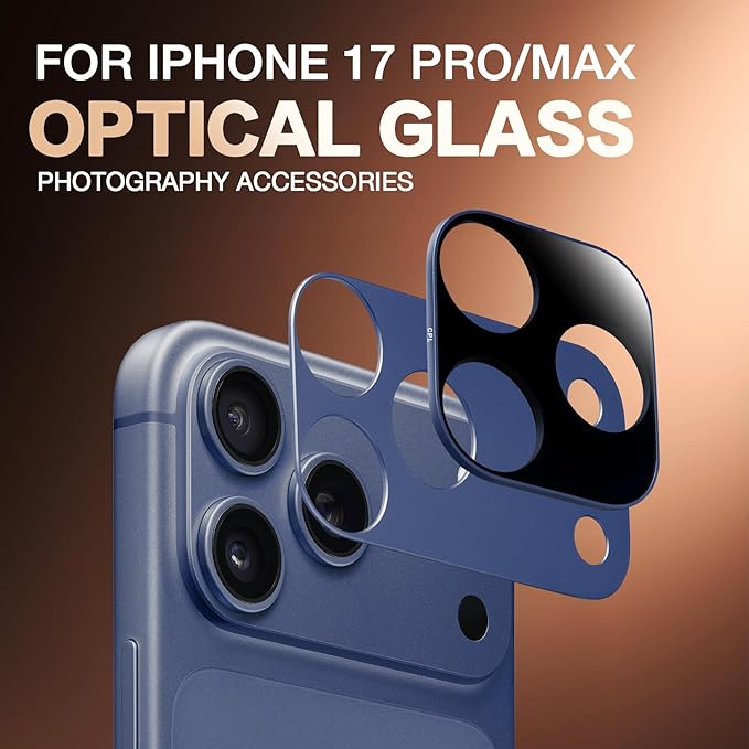 Caseworld MagFilter Phone Camera Lens Filter Kit for iPhone 17 Pro Max, 2-in-1 ND32 (Neutral Density) Lens Filter, Optical Glass, Snap-on, iPhone Photogragy Essentia (iPhone 17 Pro Max, ND32 Blue)