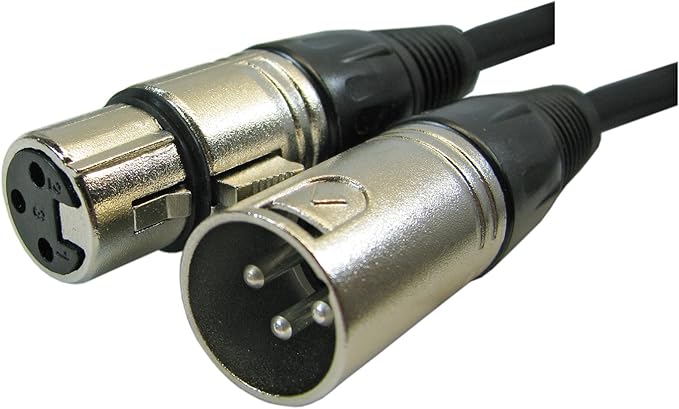 5-Pack 25 Ft Foot Feet XLR Male to Female 3pin Mic Audio Cord Microphone Extension Cable
