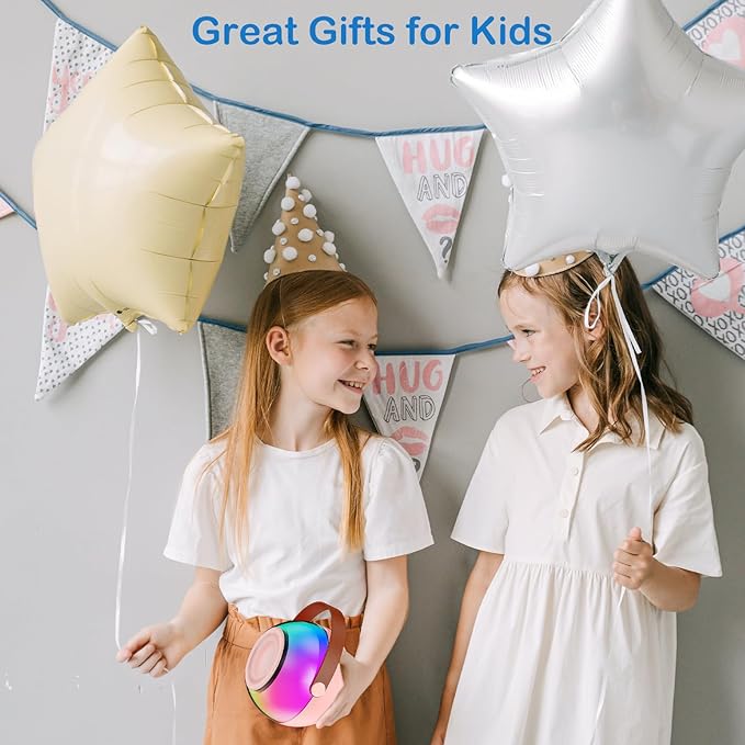 Mini Karaoke Machine for Kids Adults, Portable Bluetooth Speaker with 2 Wireless Microphones, Karaoke Toys for Family Party, Birthday Gifts for Girls Ages 4, 5, 6, 7, 8, 9, 10, 12+ (Pink, 2 Mics)