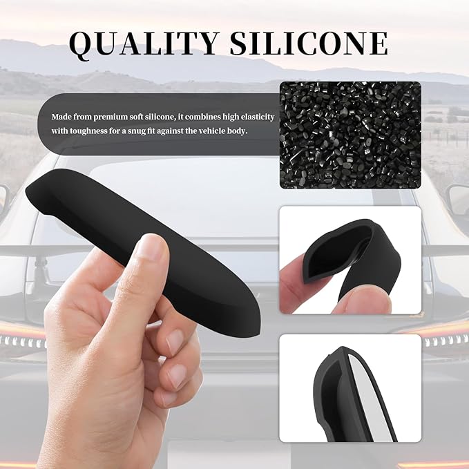 Silicone Car Backup Camera Rain Shield,Soft Wider Backup Camera Rain Cover for Providing Clear Reversing Image,Universal Self-Adhesive Reverse Cameras Rains Cover Car Accessories (Small)