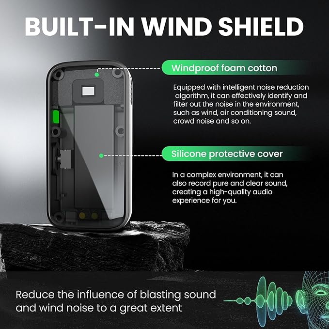 Wireless Lavalier Microphone for iPhone Android,Mini Mic with Charging Case,Lapel Wireless Mic with Noise Cancellation for Recording,YouTube,TikTok,Vlog,Podcast