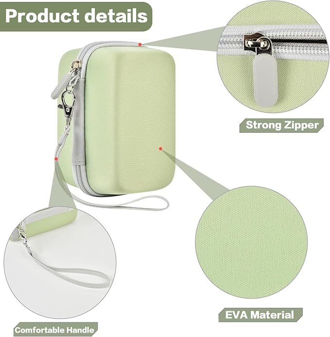 Grapsa Digital Camera Case Compatible with KODAK EKTAR H35 H35N Half Frame Film Camera, Storage Holder Organizer for Kodak Ultra F9 M35 M38 Paper Shoot kamera, 35mm Film Rolls (Box Only) - Green