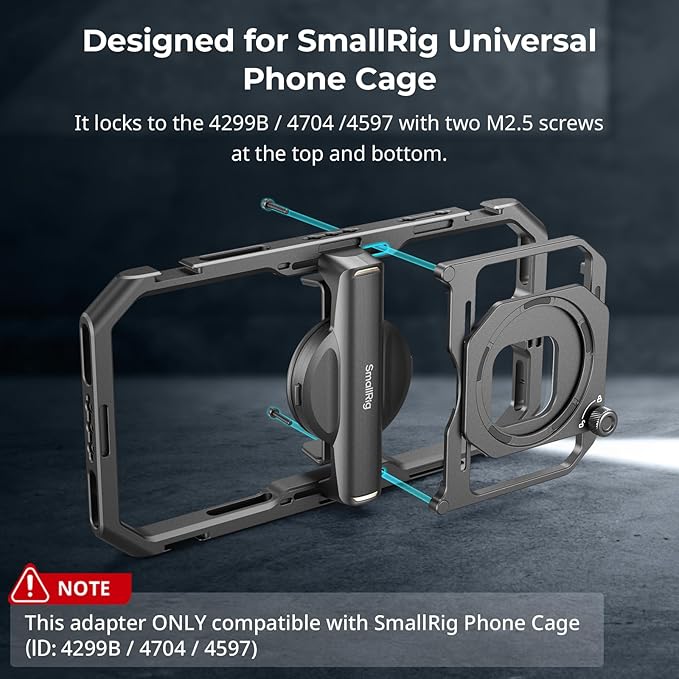 SMALLRIG 67mm Magnetic Filter Ring Adapter for Universal Mobile Video Cage 4597 4704 4596, Strong Magnetic Two-Way Attraction, for SMALLRIG 67mm Phone Magnetic Filter Series - 4843