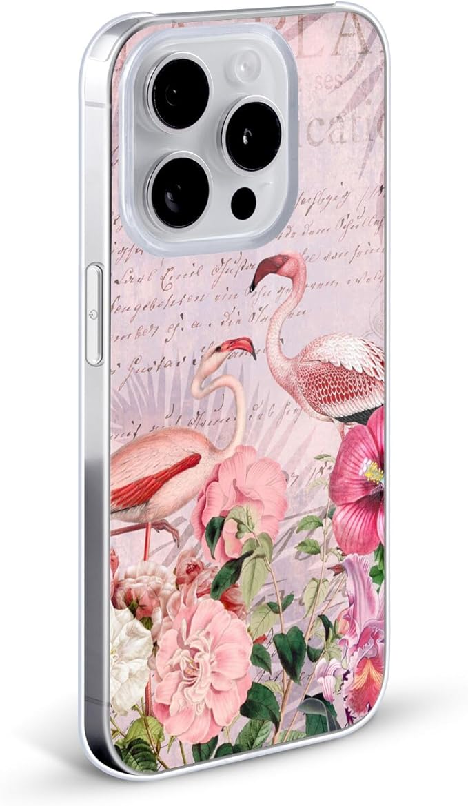 Head Case Designs Officially Licensed LebensArt Flamingo Paradise Birds and Floral Hard Back Case Compatible with Apple iPhone 15 Pro Max