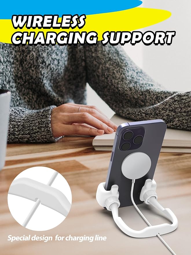 Easter Basket Stuffers Gifts for Teens Boys Girls Kids Cell Phone Stand: UPGRADE Adjustable Thumbs Up Lazy Phone Holder for Desk Cool Gadgets for Men Women Adults Husband Him Fun Birthday Easter Gifts