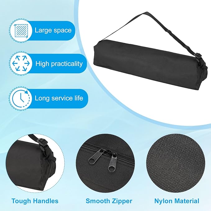 PATIKIL Black 16.93"x3.54" Oxford Cloth Tripod Case with Shoulder Strap, 1Pack, 43 x 9 x 9cm / 16.93"x3.54"x3.54" (L*W*H), Zipper Closure, For Camera Tripods, Light Stands, etc.
