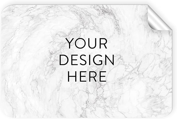 100 Custom Vinyl Stickers - Upload Your own Image, Text, Design, Logo - Personalized Logo Labels for Handmade, Packaging, Bottle, Jars, Candle, Brand Stickers (Silver Marble, 6x4)