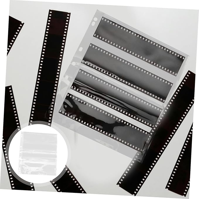 10pcs Waterproof Film Negative Sleeves for Archival Photo Storage Heavy Duty Document Holders with Binder Pocket Design for Photographers and Film Enthusiasts