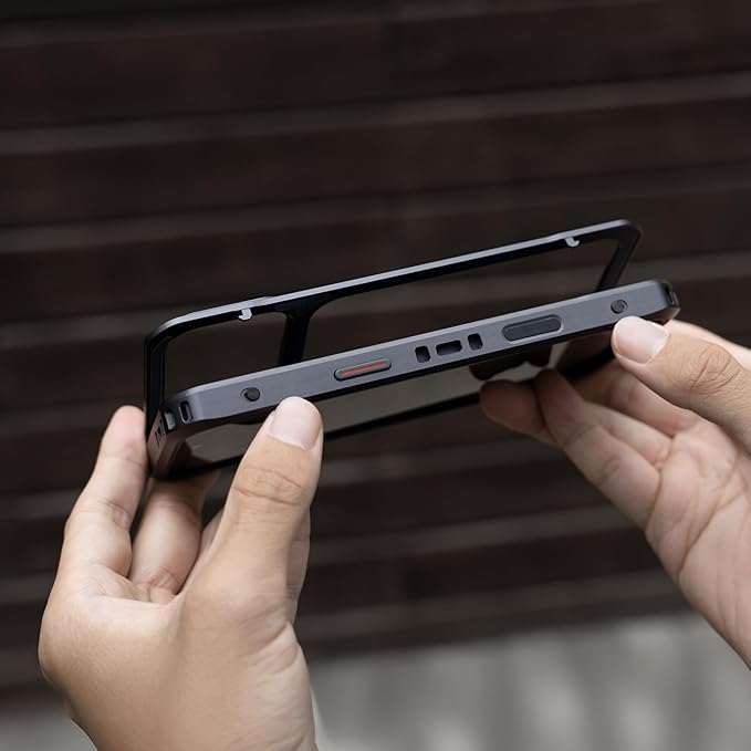 PGYTECH ProShot Phone Case for iPhone 17 Pro, Aluminum Alloy Protective Cage with 4 Expansion Ports, 3 Strap Holes & Silicone Liner for Heat Dissipation Black