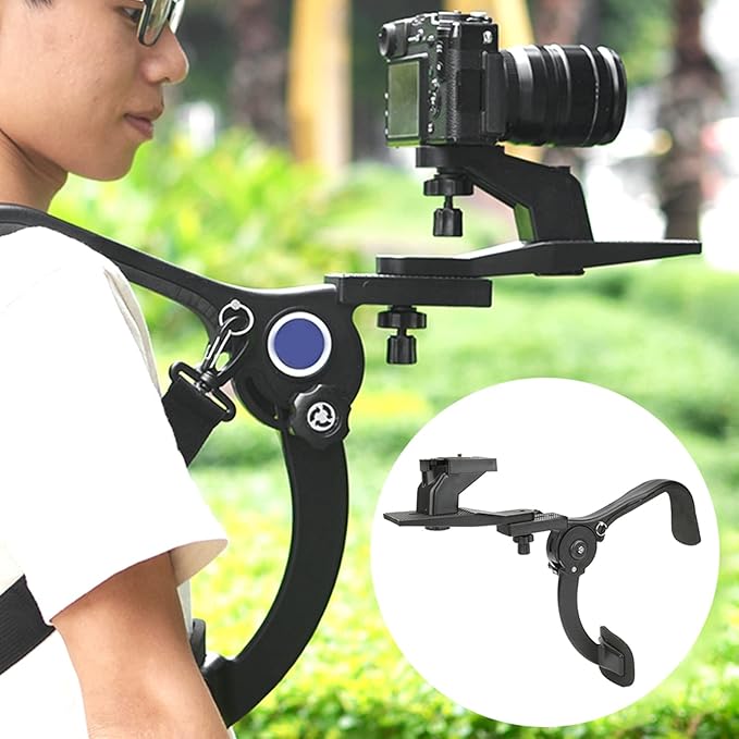 Camera Shoulder Rig,Outdoor DSLR Camera Strap Mount,Photography Shoulder Shock Absorber Bracket Support Stabilizer Rig