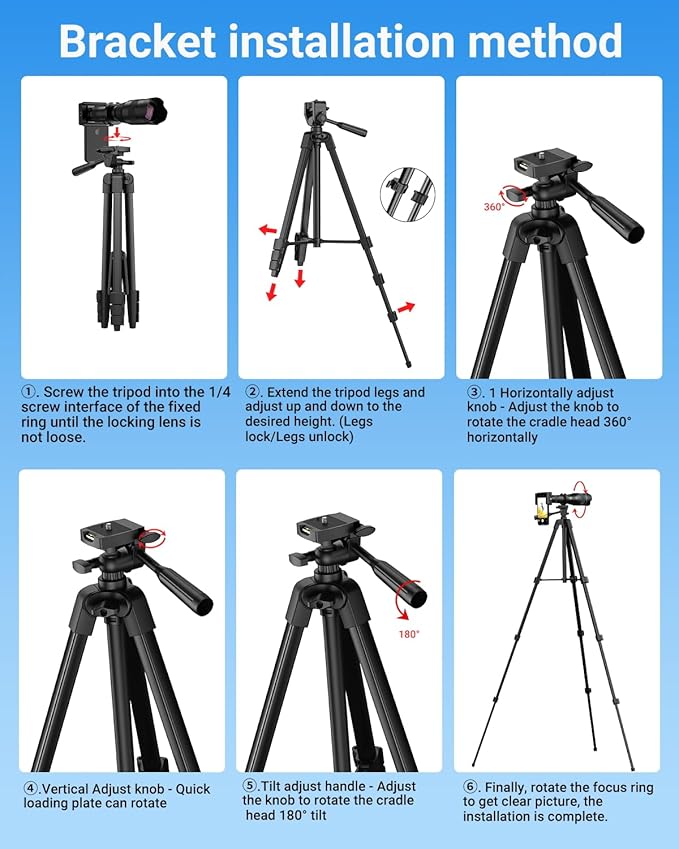 APEXEL High Power 60X HD Telephoto Lens, High Power Telephoto Mobile Cell Phone Lens with Extension Tripod and Wireless Remote for iPhone 15 Pro/14 Pro/13 Pro, Samsung and Most Smartphone