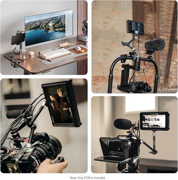 NEEWER 9.8"/25cm Adjustable Friction Magic Arm with 1/4" Screw on Both Ends, Compatible with SmallRig Cage, Flash/LED Light/Microphone/Monitor/SuperClip, Max Load 4.4lb/2kg, ST08